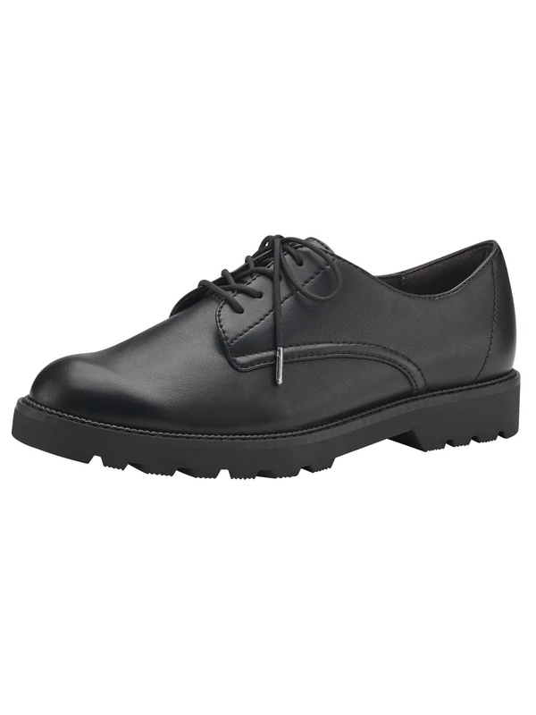 Tamaris Women's Business Shoes, Women's Lace-Up Shoes, Comfort Lining, Black Matte, 7.5 UK