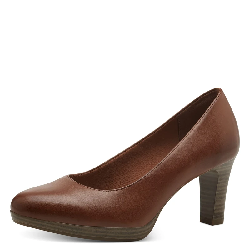 Tamaris Women Classic Court Shoes, Ladies Court Shoes,TOUCHit-Footbed,Comfortable,Business Shoe,Court-Shoe,Office Pump,Office,Cognac,41 EU