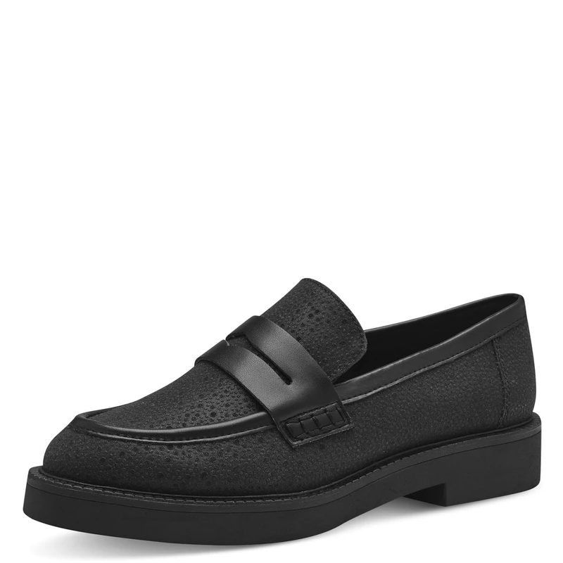 MARCO TOZZI Women's 2-24302-41 Slipper, Black Glitter, 6.5