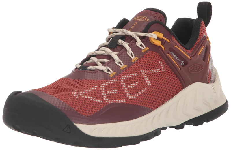 KEEN Women NXIS EVO WP, Baked Clay/Golden Yellow, 7.5
