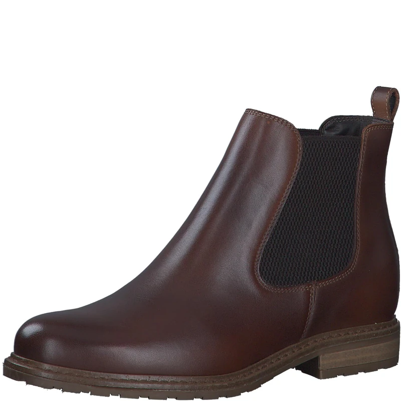 Tamaris Women Chelsea Boots, Ladies Ankle Boots,Low Boots,Half Boots,Bootie,Slip Boot,Flat,Muscat Leather,41 EU