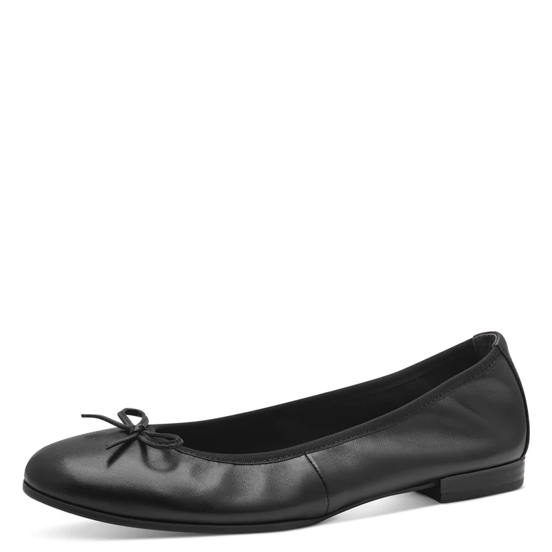 Tamaris Women's ballet flat leather flat black 6.5 UK