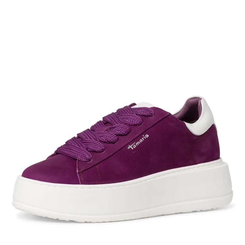 Tamaris Women's Comfortable Shoes, Women's lace-up Shoes, Touch-it Footbed, Purple, 6 UK