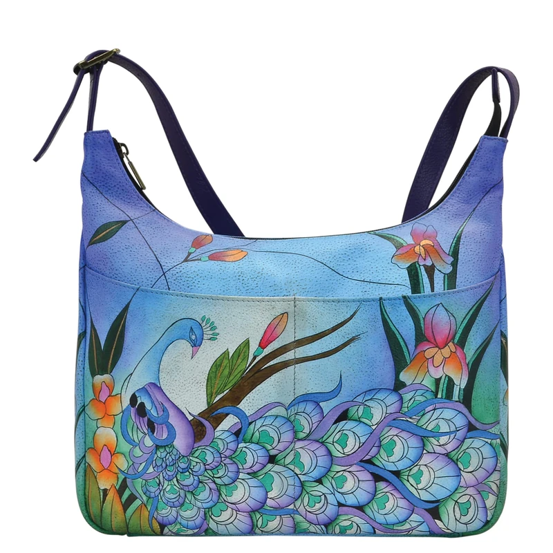 Anna by Anuschka Medium Shopper Bag, Midnight Peacock, Midnight Peacock, One Size