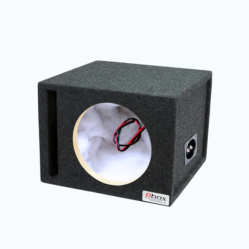 Atrend Bbox Car Pro Audio Speaker Enclosures 10” Single Vented Subwoofer/Speaker Enclosure High Grade MDF – Nickel Finish Speaker Terminals 18 Gauge Audio Cables - Improves Audio Quality, Sound & Bass - Image 1