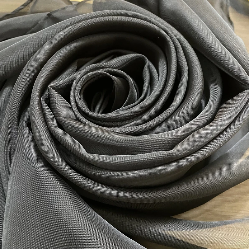 Megachest 118 Inches Wide pure white Voile Net Curtain wedding drape Fabric (dark silver, 30 meters long) - Image 1