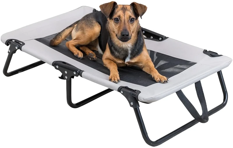 Dog lounger, 79 × 19 × 50 cm, grey/black