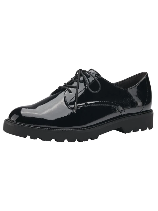 Tamaris Low Shoe 1-23605-41 Narrow, Black Rose Met, 7.5 UK