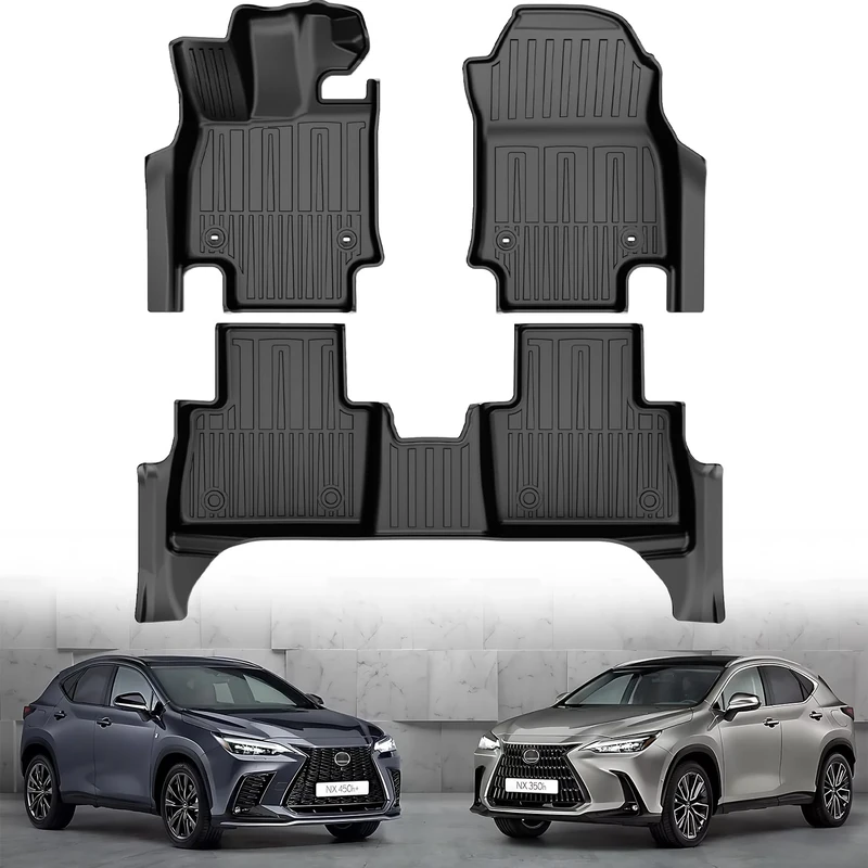 IKABEVEM Automotive Floor Mats Custom Fit for Lexus NX 2022 2023 Floor Liners Original for 1st and 2nd Row Heavy Duty Non Slip Floor Liner All Weather Guard Floor Mat