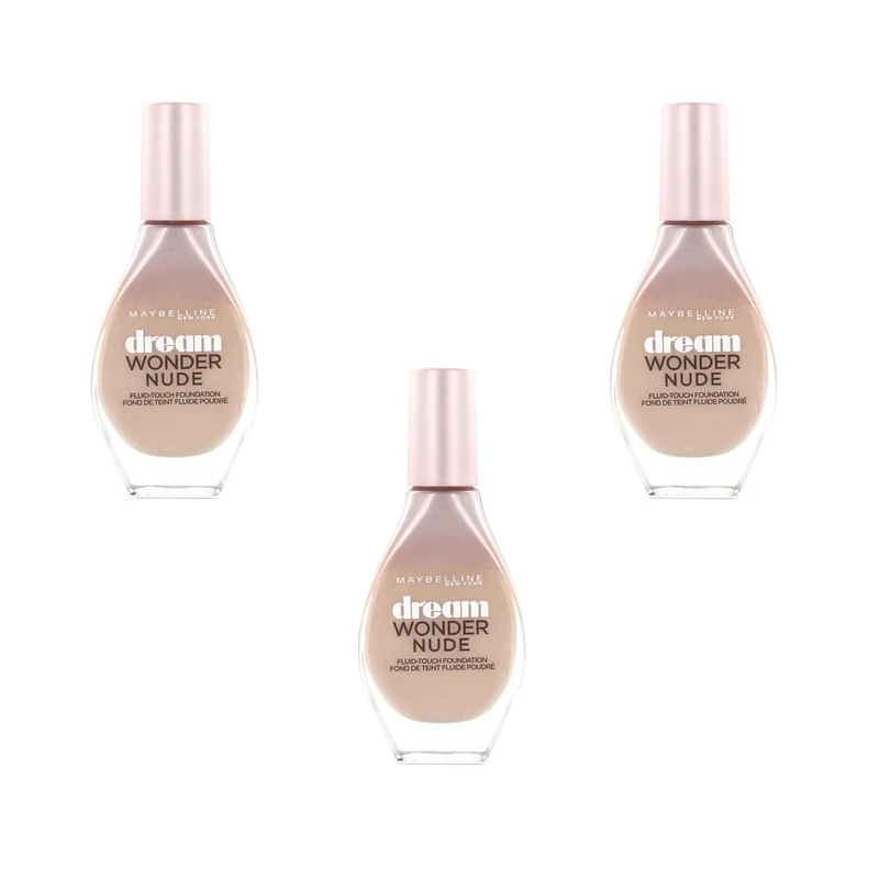 Maybelline New York Dream Wonder Nude Liquid Foundation - 21 Nude, Pack of 3 (3 x 20ml)