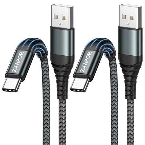 ZKAPOR USB C Cable Fast Charge 2 Pack