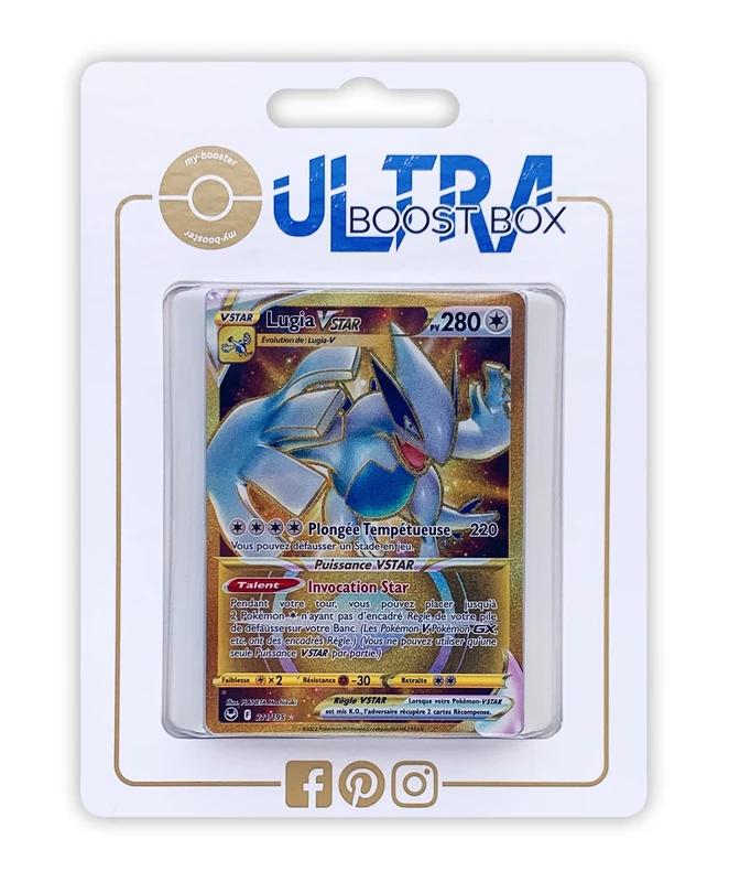Lugia VSTAR 211/195 Shiny Gold - Myboost X Epée et Bouclier 12 Tempête Argentée - Box of 10 Pokemon French Cards