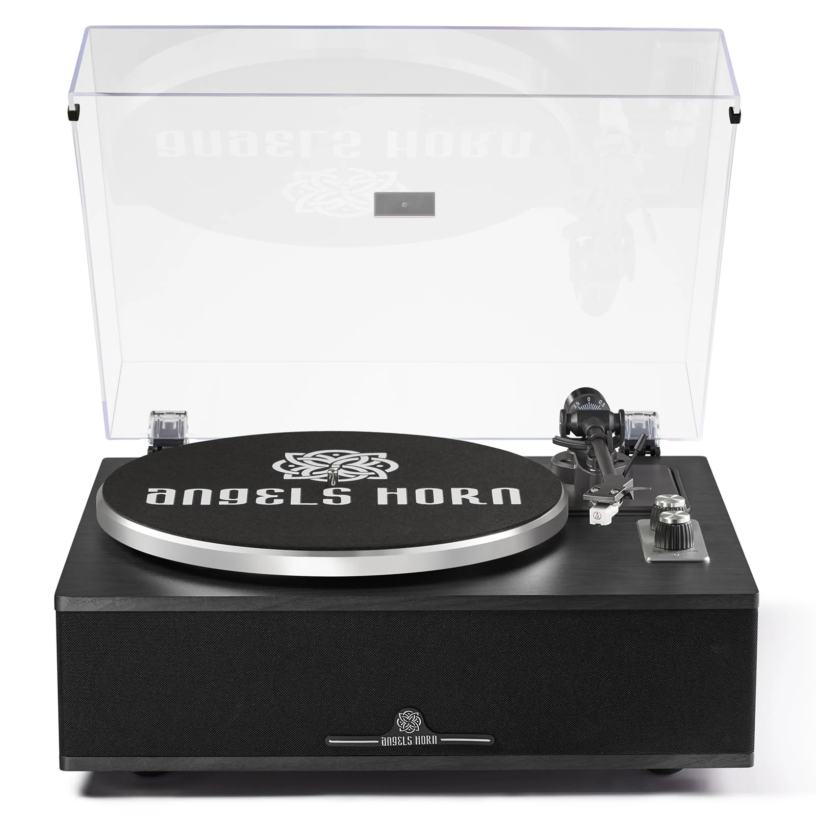 All-in-One Bluetooth Vinyl Record Player - High-Fidelity 2-Speed Turntable with Built-in Speakers - Includes Phono Preamp & Magnetic AT-3600L Cartridge - Black Classic Edition