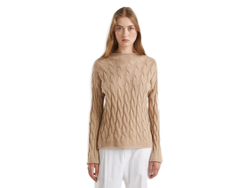 United Colors of Benetton Women's Sweater Turtleneck M/L 1335d2467, Beige 994, S