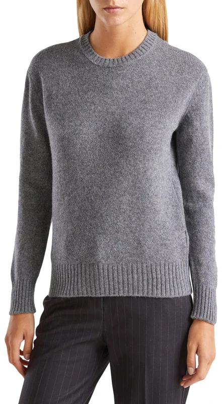 United Colors of Benetton Women's mesh g/c m/l 103me1n23 Pullover Sweater, Dark Grey 507, XS