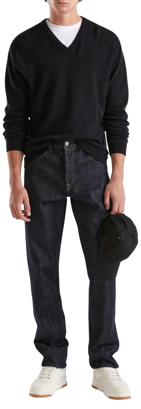 United Colors of Benetton V Neck Sweater M/L, Black 100, M