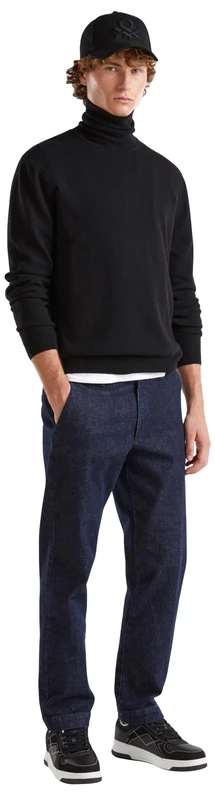 United Colors of Benetton Men's Sweater, Black 100 V2, XS