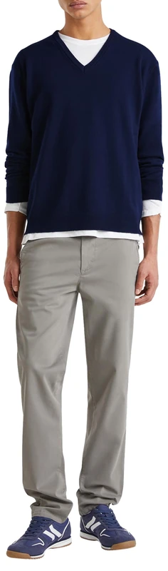 United Colors of Benetton V Neck Sweater M/L, Dark Blue 016, XS