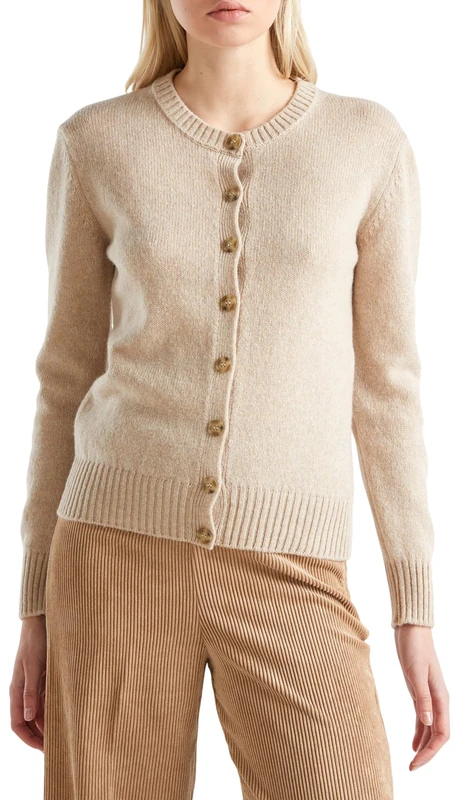 United Colors of Benetton Women's Korean Jersey M/L 103me500l Cardigan Sweater, Beige 562, M