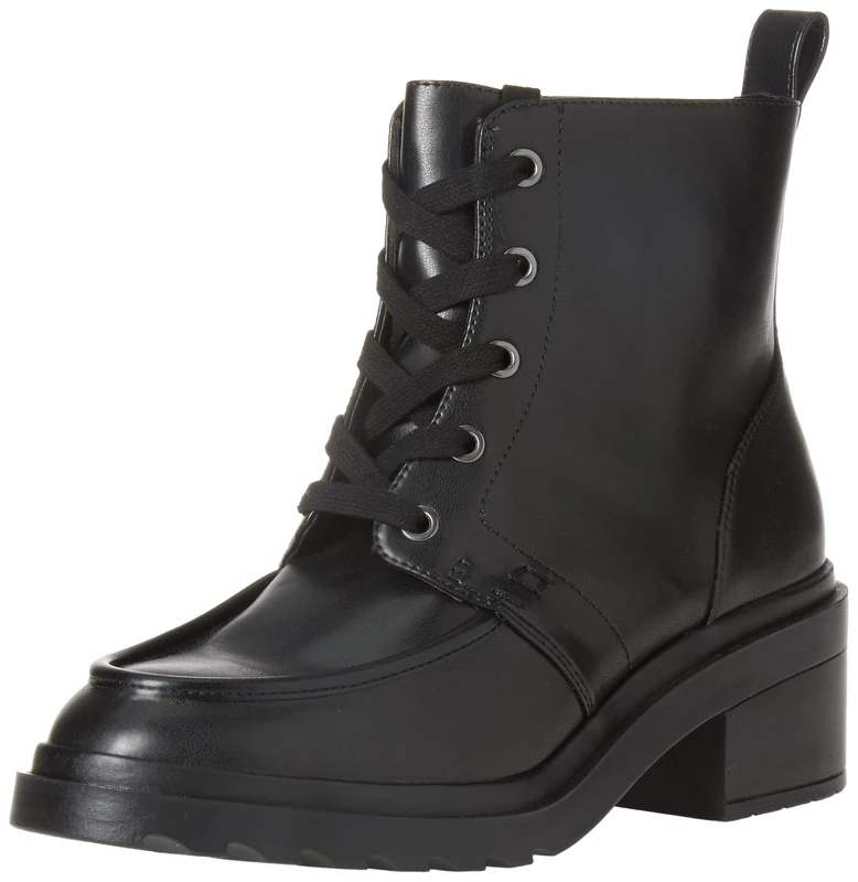 Amazon Essentials Women's Moc Toe Boots, Black, 11 UK