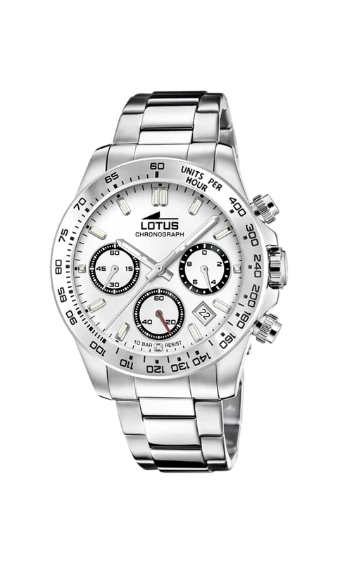 LOTUS 18912/1 Men's Analogue Quartz Watch with Stainless Steel Strap, Silver, Bracelet