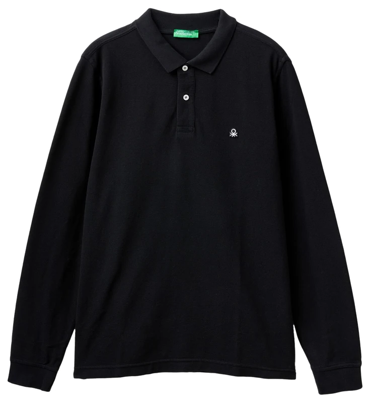 United Colors of Benetton Men's Polo Shirt, Black 100V3, M