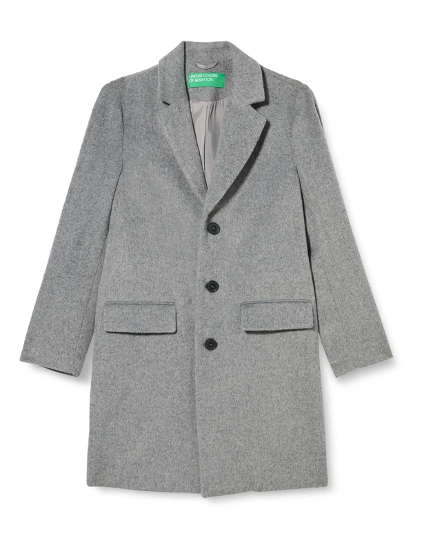 United Colors of Benetton Men's Cappotto 2YDTUN012 Coat, Grigio Scuro 907, 44