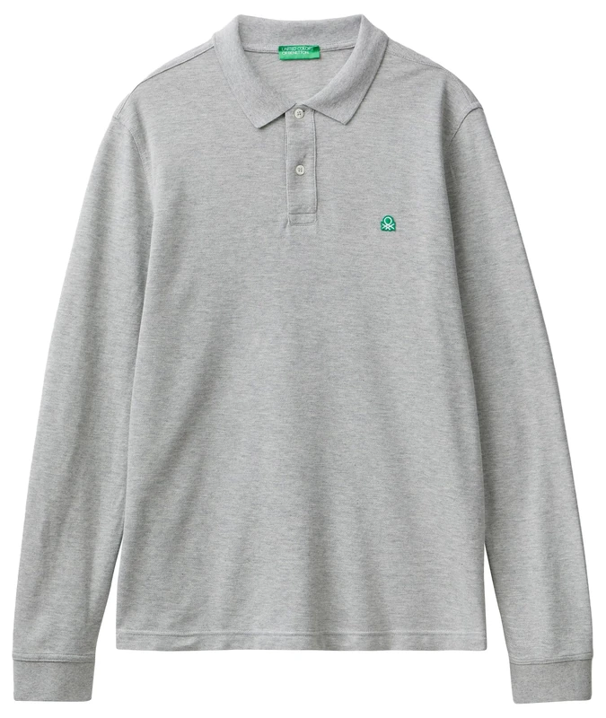 United Colors of Benetton Men's Polo Shirt M/L 3089j3204, Grey Melange 501, 3XL