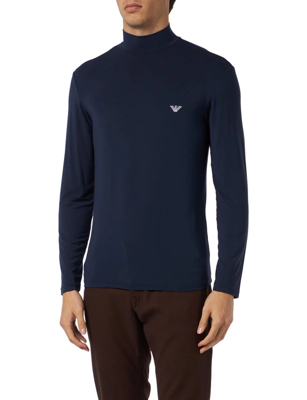 Emporio Armani Men's Emporio Armani Soft Modal Men's Sweater Sweatshirt, Navy, M UK