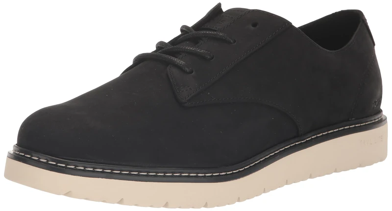 TOMS Mens Navi Trvl Lite Oxford, Black Leather, 10 UK