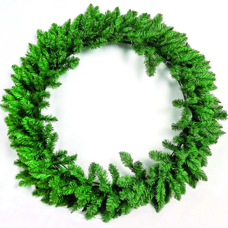 120cm Giant Christmas Wreath for Front Door – Super Large Bushy Green Artificial Pine Wreath, 600 Tips Indoor Outdoor Xmas Display Decoration for Hotels Shops Events Home Wall Porch Fireplace