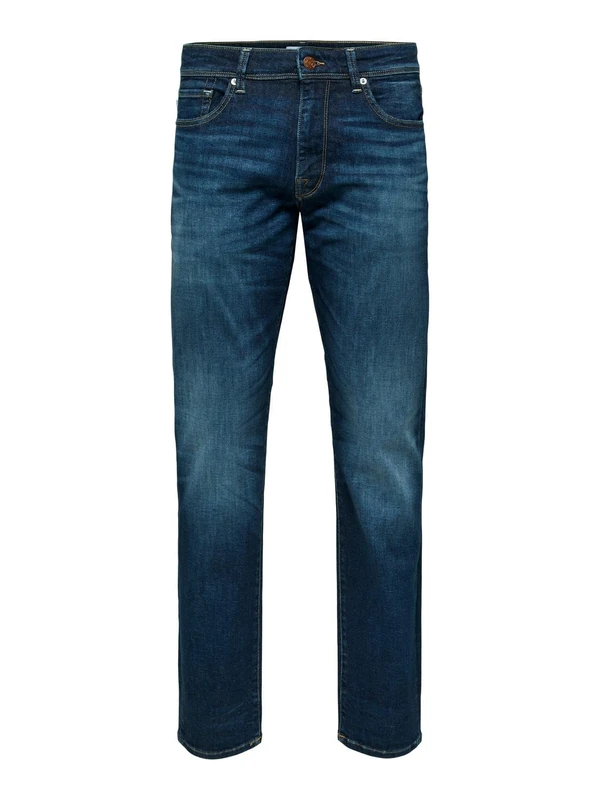 SELETED HOMME Men's Slh196-straightscott 31604 D.Blue W Noos Jeans, Dark Denim Blue, 30 W/32 L