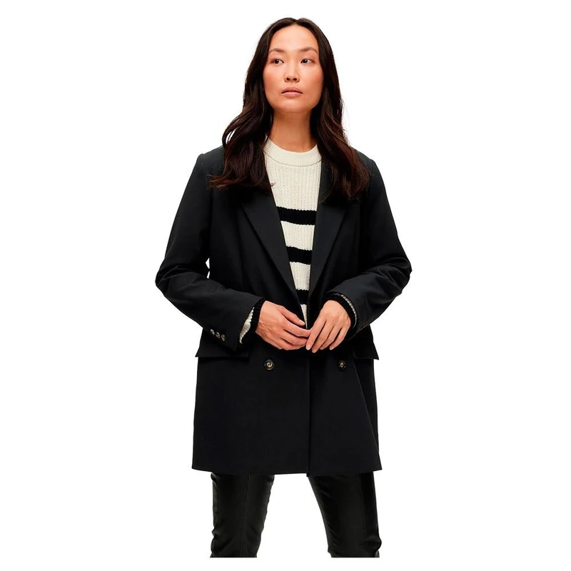 SELECTED FEMME Slfmyla Ls Relaxed Noos Women's Blazer, Black, 10 - Image 1