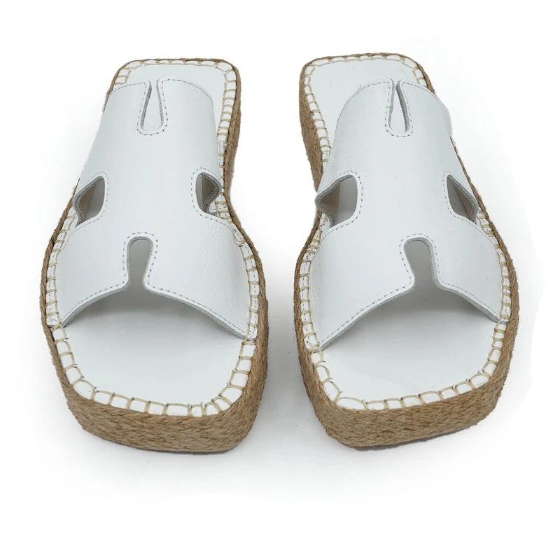 Bonateks Women's Frrbtrlk100160 Wedge Sandal, Sandals for Women, White, 6.5 UK - Image 1