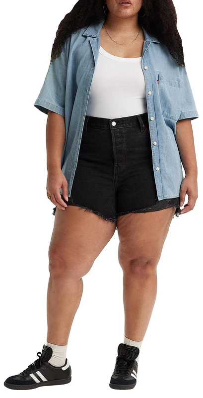 Levi's Women's Plus Size 501 High Rise Shorts Denim Shorts, Stowaway Plus, 20
