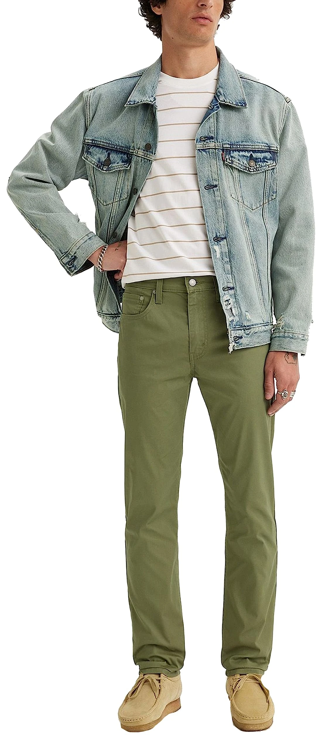 Levi's Men's 502 Taper Jeans, Bluish Olive Lightweight, 30W / 34L