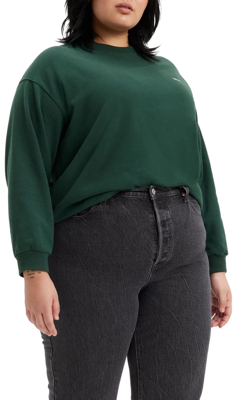 Levi's Women's Plus Size Everyday Sweatshirt, Darkest Spruce, 2XL - Image 1