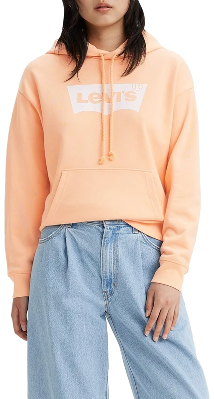 Levi's Women's Graphic Standard Hoodie, Almond Cream, XXS