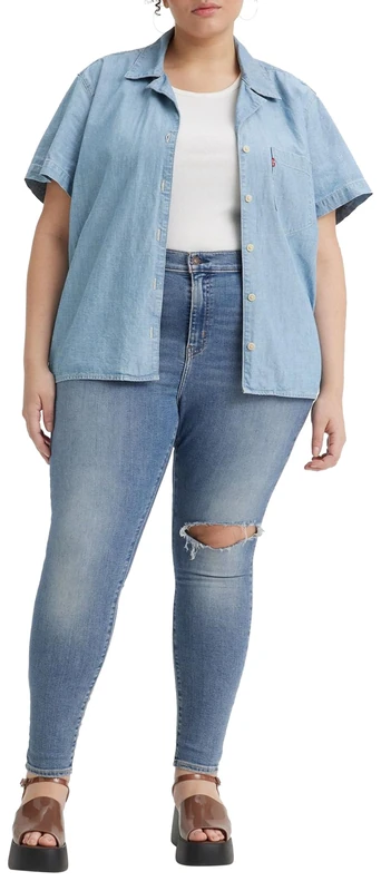 Levi's Women's Plus Size 720 High Rise Super Skinny Jeans, Island Medium Plus, 18 M