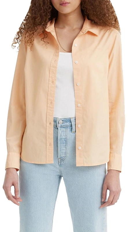 Levi's Women's New Classic Fit Bw Shirt Shirt, Almond Cream, L