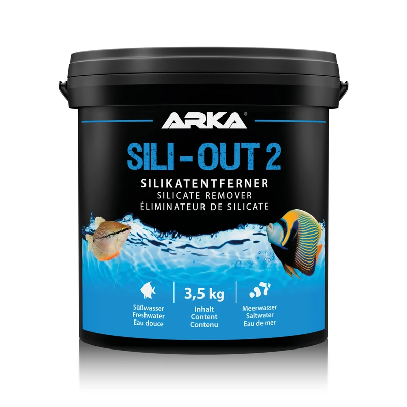 Silicate remover aquarium – ARKA Sili-Out 2 5000 ml – eliminates silicate, phosphate & yellowing compounds – stabilises water parameters without pH drop – for marine & freshwater tanks – filter bag