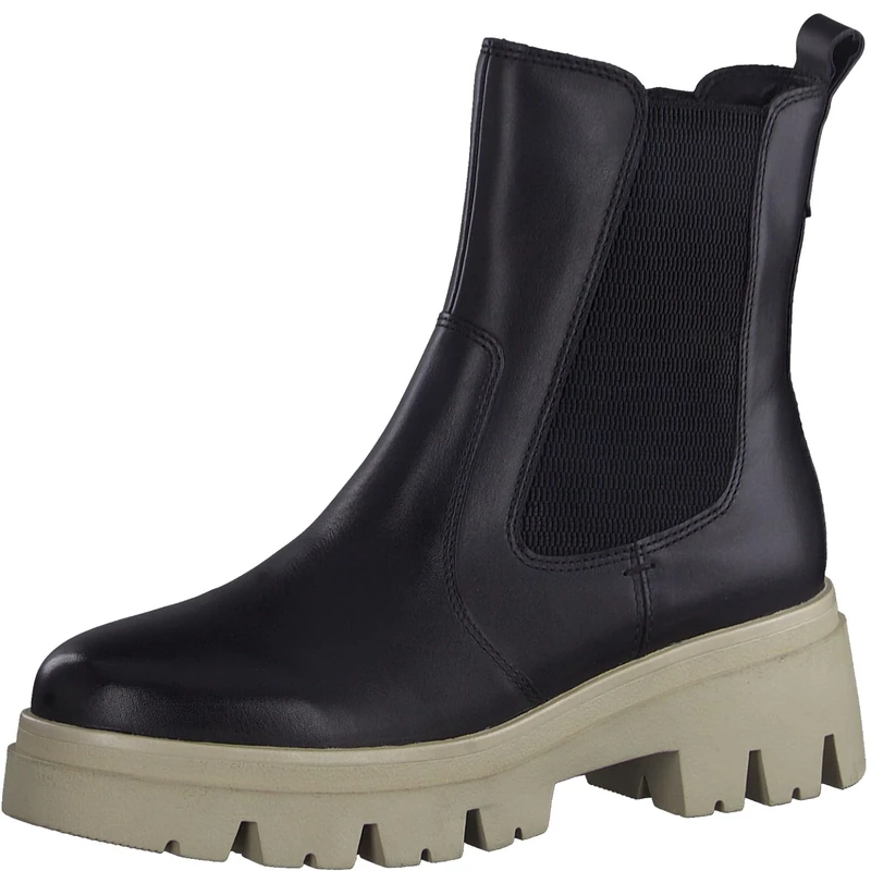 Tamaris Comfort Women’s Chelsea Boots with Zip Comfort Fit , Black Nappa, 5 UK