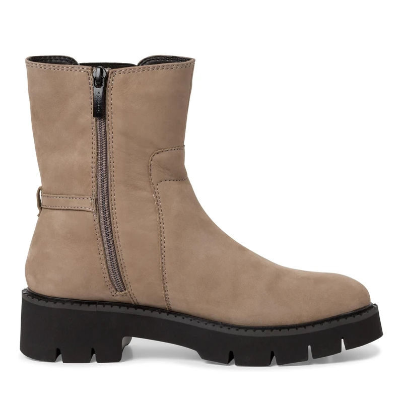 Tamaris Comfort Women’s Chelsea Boots Leather with Zip Comfort Fit , Taupe, 3,5 UK