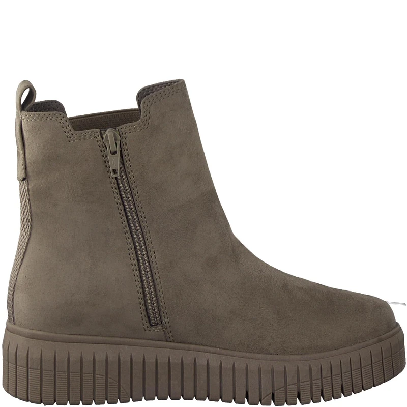 Jana Women's Softline 8-25461-41 Komfortable Mehrweite Bequemschuh Modisch Schlupfstiefel Alltagsschuhe Chelsea Boot, Stone, 4 UK