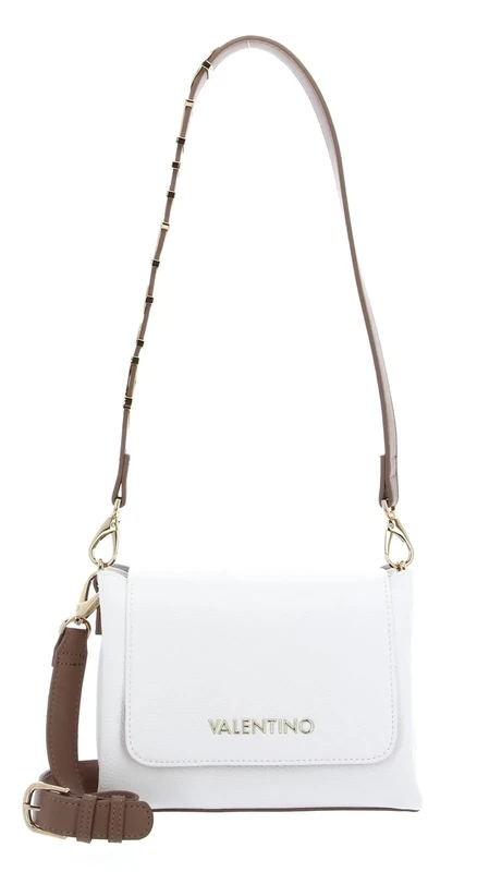 Valentino Women's Alexia Satchel, White/Cuoio, Talla ÚNICA