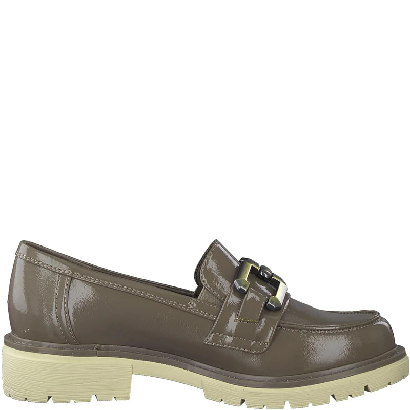 Jana Women’s Loafers Flat Elegant Vegan, Taupe, 5 UK
