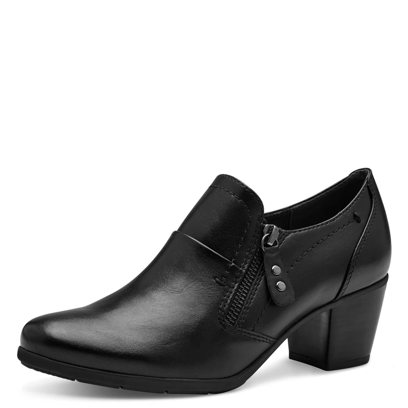 Jana Women’s Loafers with Zip Vegan, Schwarz, 7,5 UK