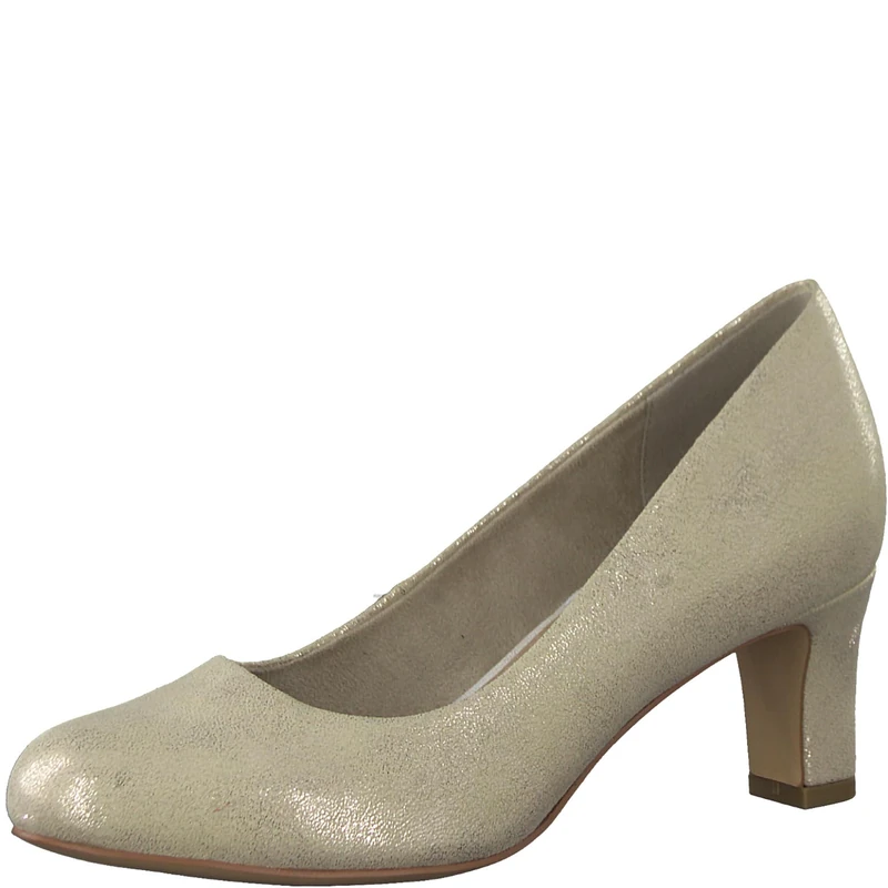 Jana Women’s Pumps Low Heel Vegan, Gold Met Str, 5 UK