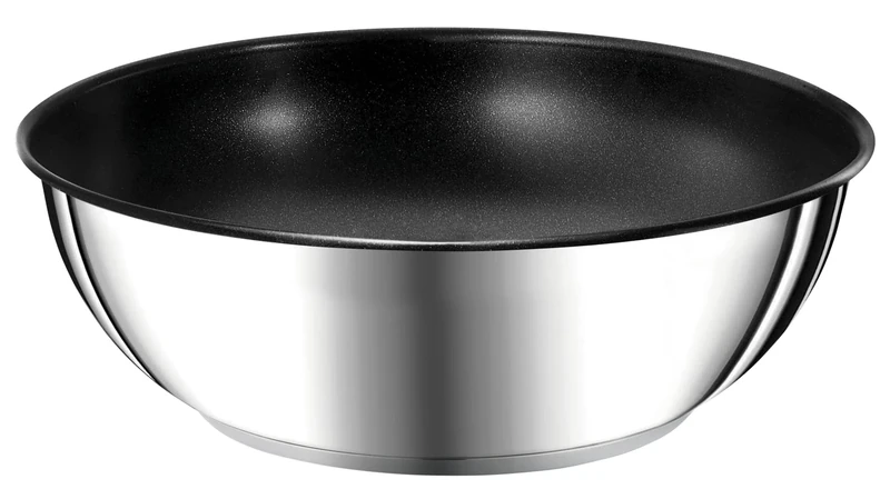 Tefal Ingenio Preference Wok Frying Pan 26 cm, Induction, Stainless Steel, Non-Stick Coating, Stackable, Dishwasher-Safe, Made in France L9737702, Grey