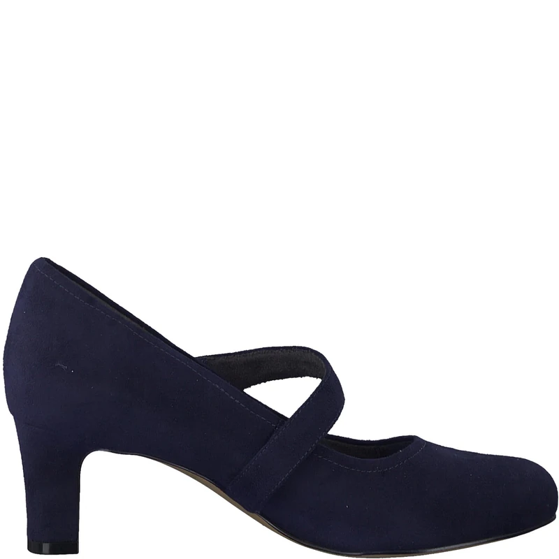 Jana Women’s Pumps with Strap with Velcro Vegan, Navy, 4 UK - Image 1
